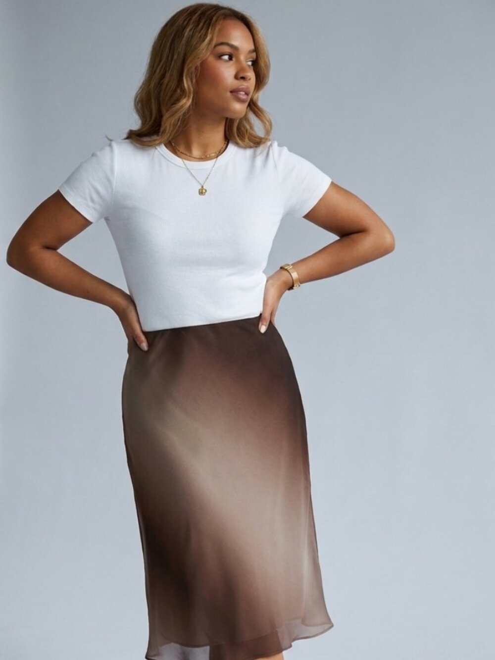 Aritzia Babaton Ombré Midi Skirt - Size 14